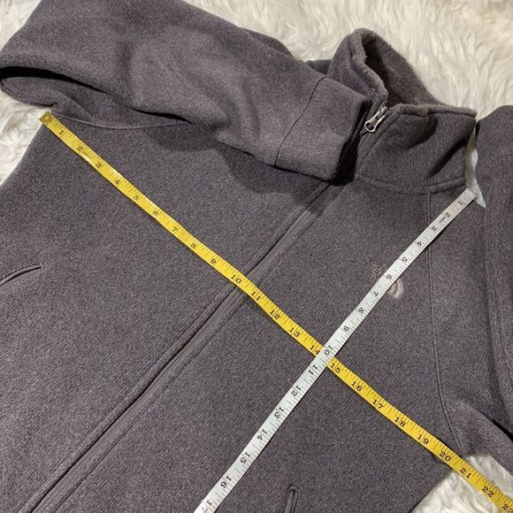 The NORTH Face knit full zip jacket fleece lined zip pockets women sz Medium - Picture 10 of 12